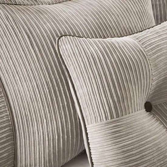 Cozy Comforter Set Casual Blocks Design All Season, Matching Bed Skirt, Decorative Pillows, King (104 in x 92 in), Dallas Taupe/Brown, 7 Piece