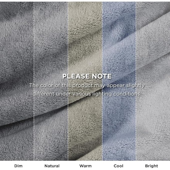 Fleece Throw Blanket for Couch Grey - Lightweight Plush Fuzzy Cozy Soft Blankets and Throws for Sofa, 50x60 inches
