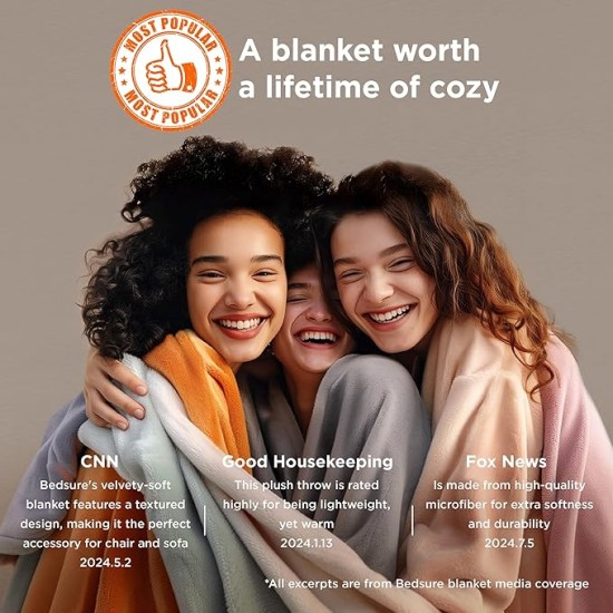 Fleece Bed Blankets Queen Size Grey - Soft Lightweight Plush Fuzzy Cozy Luxury Blanket Microfiber, 90x90 inches