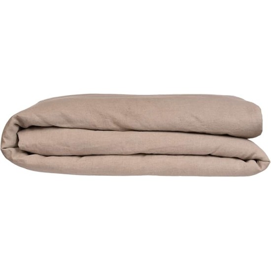 European Made Pure Linen Duvet Cover. 100% Fine Organic and Natural Flax (Queen, Natural)