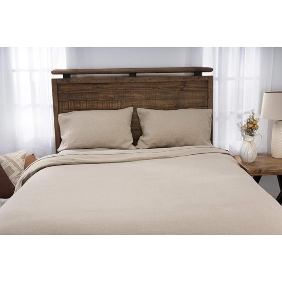 European Made Pure Linen Duvet Cover. 100% Fine Organic and Natural Flax (Queen, Natural)