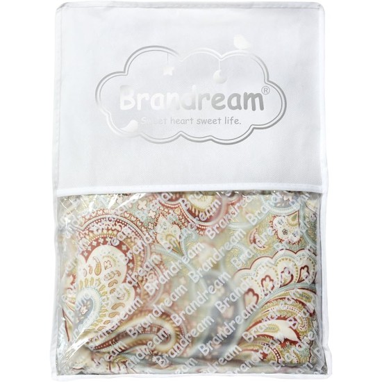 Paisley Duvet Cover King Size Gold Classy Regal Themed Luxurious Boho Bedding Super Soft Egyptian Cotton 3 Piece Modern 800-Thread-Count Duvet Quilt Cover Set