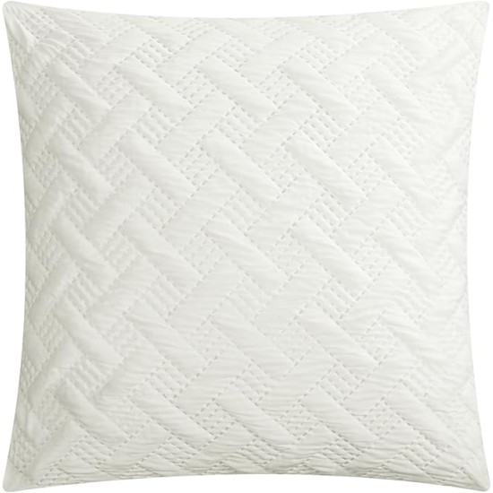 Osnat 10 Piece Color Block Quilted Embroidered Design Bag Bedding – Sheets Decorative Pillows Shams Included Comforter Set, King, Grey