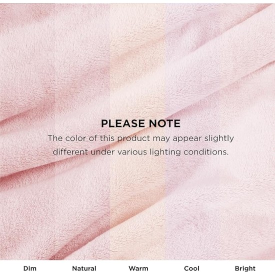 Fleece Blanket Throw Blanket Pink - 300GSM Throw Blankets for Couch, Sofa, Bed, Soft Lightweight Plush Cozy Blankets and Throws for Toddlers, Girls
