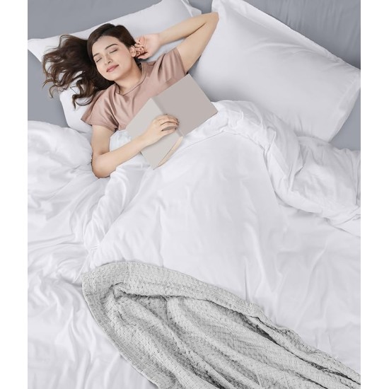Duvet Cover Queen Size - 1 Duvet Cover with 2 Pillow Shams - 3 Pieces Bedding Duvet Cover with Zipper Closure - Soft Brushed Microfiber, 90 X 90 Inches (Pack of 10, Queen White)