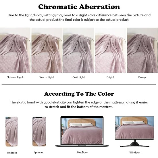 Super Soft Throw Blanket Light Purple Premium Silky Flannel Fleece Leaves Pattern Lightweight Bed Blanket All Season Use (Light Purple, Throw(50"x60"))