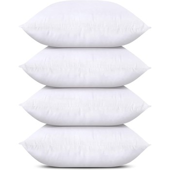 Throw Pillows (Set of 24, White), 20 x 20 Inches Pillows for Sofa, Bed and Couch Decorative Stuffer Pillows