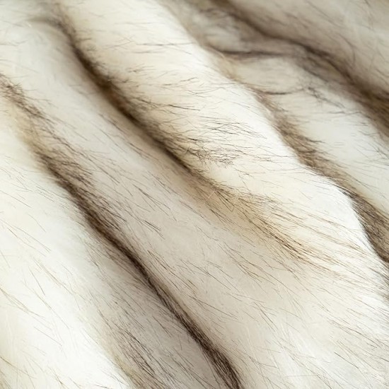 Luxury Ivory White Faux Fur Throw Blanket for Bed, Extra Large Super Soft Fluffy Cozy Fall Thick Warm Fox Fur Throw Blankets for Couch, Bed Reversible to Plush Velvet (60"x80")