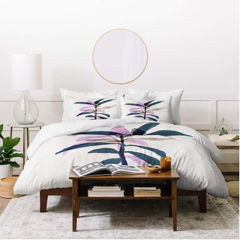 Sewzinski Simple Leaves Pillowcase(s) Comforter Set with Pillow Sham(s), Twin/XL