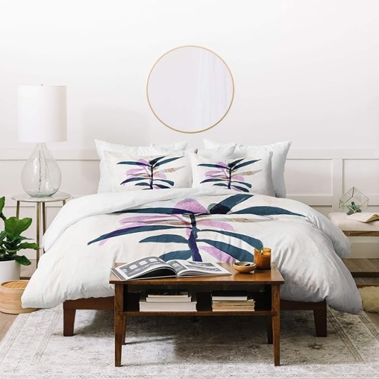 Sewzinski Simple Leaves Pillowcase(s) Comforter Set with Pillow Sham(s), Twin/XL