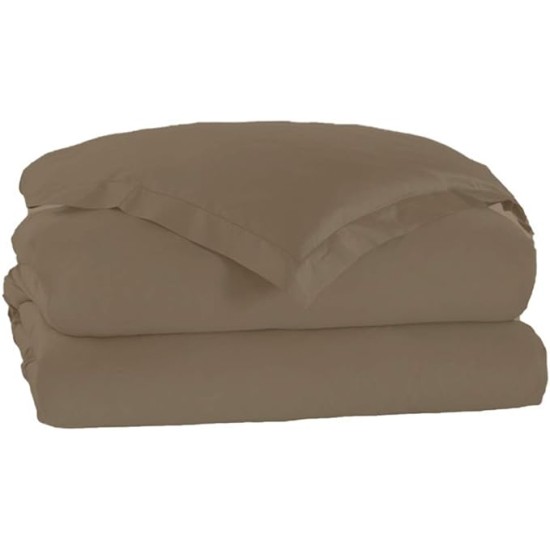 3 Piece Duvet Set - 1000 Thread Count 100% Egyptian Cotton Breathable, Soft Duvet Cover Set with Zipper & Corner Ties Quilt Cover Sateen Weave Durable Duvet - Queen/Full (Beige)