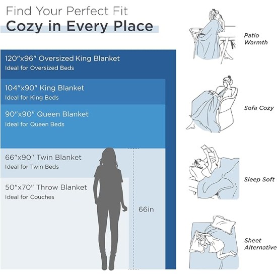 Cooling Cotton Waffle Queen Size Blanket -Lightweight Breathable Summer Blanket of Rayon Derived from Bamboo for Hot Sleepers, Luxury Throws for Bed, Couch and Sofa, Taupe, 90x90 Inches