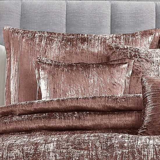 Turin Comforter Set, Queen, Blush, 7-Piece Set