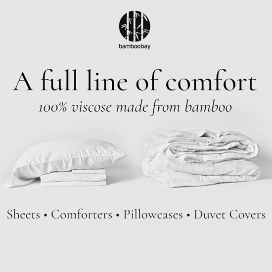 6 Piece Queen Sheet Set - 100% Viscose Made from Bamboo Sheets Queen Size Bed Set - Ultra Soft Cooling Sheets for Hot Sleepers - Breathable Queen Sheets Fits Up to 16'' Deep Pocket - Black