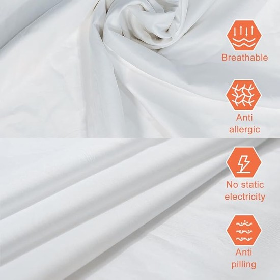 Duvet Cover Set, 3 Sided Zipper Duvet Cover, 100% Cotton Duvet Cover 3 Pieces with one Duvet Cover,Two Pillowcase, Triple-Zip System for Simple Changing Duvet Cover (King+2pillw Shams)