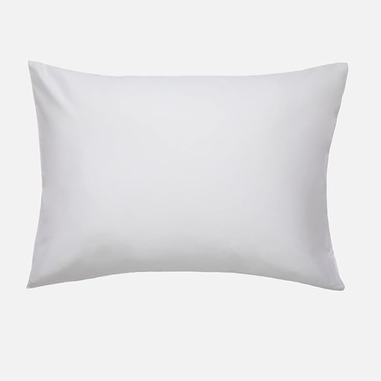 Luxury Percale Pillowcases - Set of 2, King Size in White - 100% Long Staple Cotton with Envelope Closure