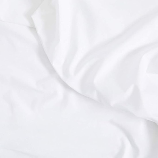 Luxury Percale Pillowcases - Set of 2, King Size in White - 100% Long Staple Cotton with Envelope Closure