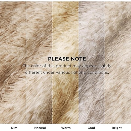 Faux Fur Blanket, Brown Soft and Fluffy Blanket, Fuzzy Cozy Plush Throw Blanket for Couch, Sofa and Bed, Thick and Warm Blanket, Christmas Blanket Gift for Women, 50x70 inches