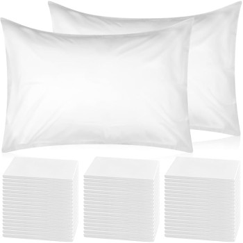 300 Pcs Disposable Pillow Case Non Woven Pillow Covers Bulk for Medical Travel Hotel Bedroom Home Bedding Portable Supplies, 31'' x 20'' (White)