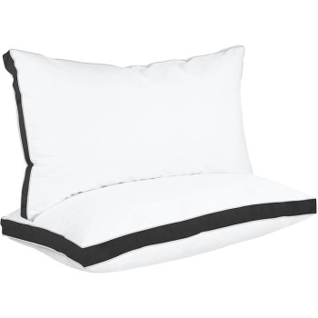 Bed Pillows for Sleeping King Size (Black), Set of 6, Cooling Hotel Quality, Gusseted Pillow for Back, Stomach or Side Sleepers