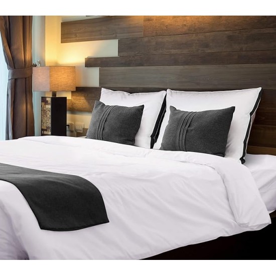 Bed Pillows for Sleeping King Size (Black), Set of 6, Cooling Hotel Quality, Gusseted Pillow for Back, Stomach or Side Sleepers