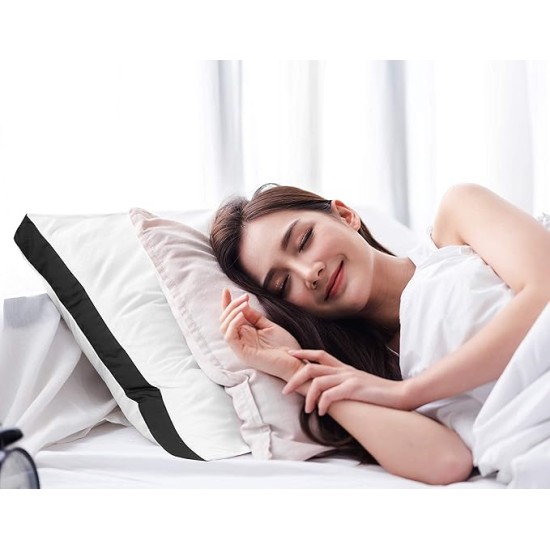 Bed Pillows for Sleeping King Size (Black), Set of 6, Cooling Hotel Quality, Gusseted Pillow for Back, Stomach or Side Sleepers