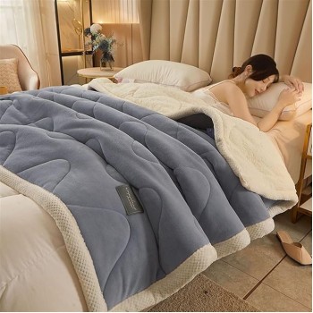 Sherpa Fleece King Size Blanket for Bed, Fuzzy Soft Flannel Throw, Cozy Plush Blanket for Couch, Sofa Gray 59 x 79 inch