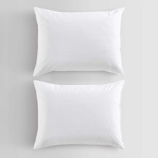 King Comforter Set, Washed Cotton Percale Bedding, Luxuriously Soft Home Decor (Washed Percale White, King)