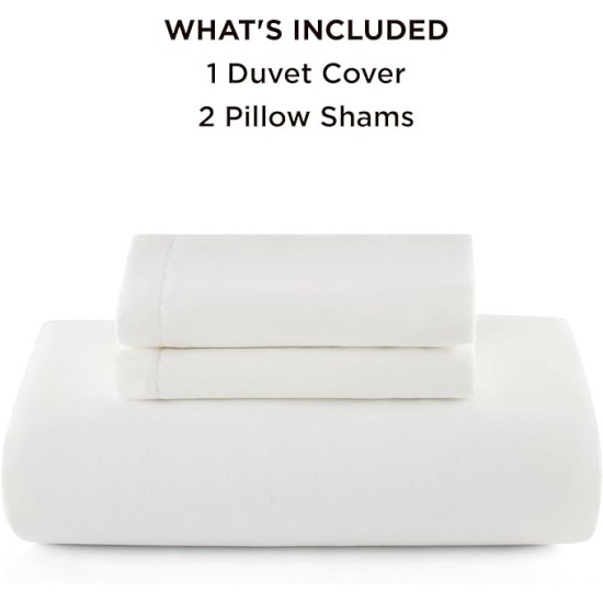 100% Muslin Cotton Duvet Cover King Size - Ultra-Soft, Breathable & Lightweight - Linen Like Gauze Comforter Cover Set with Zipper Closure and Corner Ties (White, King, 104"x90")