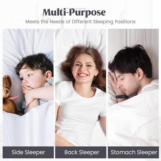 Goose Feather Down Pillow with 2 Pillowcases, Soft Fluffy Medium Firm Luxury Hotel Collection Pillow for Sleeping, Bed Pillows King Size Set of 2 for Side Back, Stomach or Sleeper.