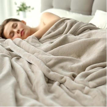 Fleece Queen Size Blanket for Bed, Soft Warm Blanket for Winter 500Gsm, Thick Blanket Anti-Static, Heavy Blanket Fluffy Cuddly for Sofa Couch Camping Travel, Linen 90x90 Inch