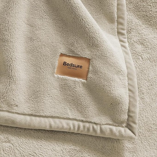 Fleece Queen Size Blanket for Bed, Soft Warm Blanket for Winter 500Gsm, Thick Blanket Anti-Static, Heavy Blanket Fluffy Cuddly for Sofa Couch Camping Travel, Linen 90x90 Inch