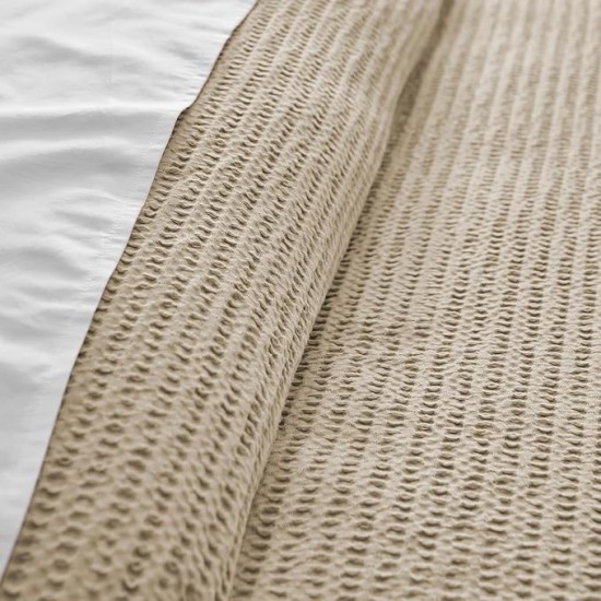 Cloud Waffle Taupe Comforter Set - Full/Queen Comforter + Two Standard Pillow Cases - Waffle Weave - Taupe - Comforter (90 x 94in.) and Pillow Case (26 x 20in.) - Cotton
