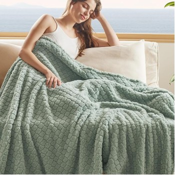Sage Green Throw Blanket for Couch - Super Soft Cozy Blankets for Women, Cute Small Blanket for Girls, 50x60 Inches