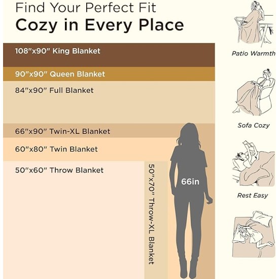 Thick and Warm Sherpa Blanket Queen Size for Winter, Cheetah Print Queen Blanket for Bed, Fuzzy Plush Cute Leopard Print Blanket for Women, Beige, 90x90 Inches