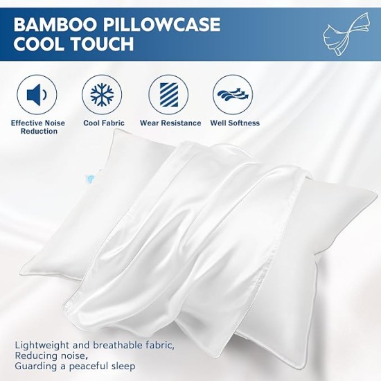 Natural Goose Down Pillows: Luxury Hotel Bed Pillow with 750 Fill Power, White Goose Down Sleeping Pillow with Pillowcase, Soft Pillow for Back, Side, Stomach Sleepers - 1 Pack, Standard (20" x 26")