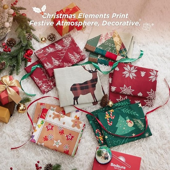 Christmas Comforter Set Queen - Christmas Bedding Comforter Set with Snowflakes, 3 Pieces, 1 Soft Snowflake Printed Comforter and 2 Pillow Shams