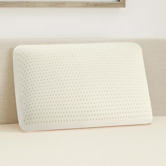 Talalay 100% Natural Premium Latex Pillow,Bed Pillow for Sleeping with Removable Cotton Cover, Helps Relieve Pressure, Breathable, Pressure Relief, Durable, Best Gift (Queen Size)