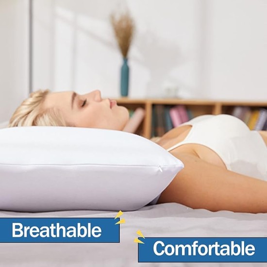 Talalay 100% Natural Premium Latex Pillow,Bed Pillow for Sleeping with Removable Cotton Cover, Helps Relieve Pressure, Breathable, Pressure Relief, Durable, Best Gift (Queen Size)
