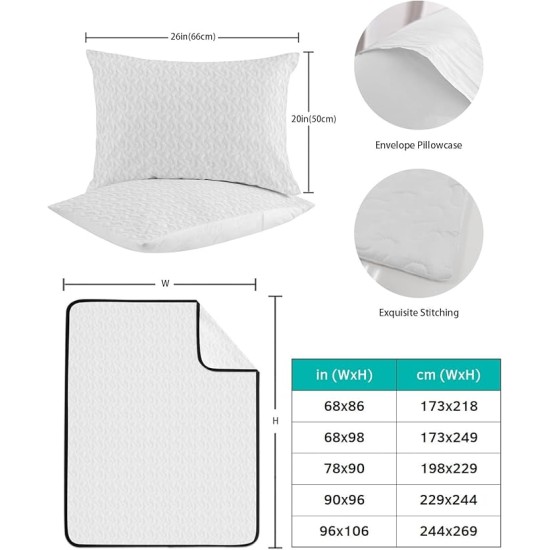 Thanksgiving Autumn Pumpkin Queen Size Down Alternative Comforter, Lightweight Comforter Quilt Bedding Set with Pillow Shams, Boho Line Maple Leaf Coffee All Seasons Bed Comforter Duvet Insert 90"x96"