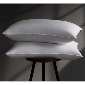 Luxury Goose Feather Down Pillow King Size Set of 2 Pack,100% Cotton Hotel Collection Bed Pillows for Sleeping,Memory Foam Soft Support Medium Firm Pillows for Side Back Stomach Sleepers 20" x 36"