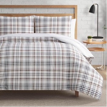 Camper Plaid Comforter Set - Full/Queen Size - 3 Piece Cozy Bedding Ensemble
