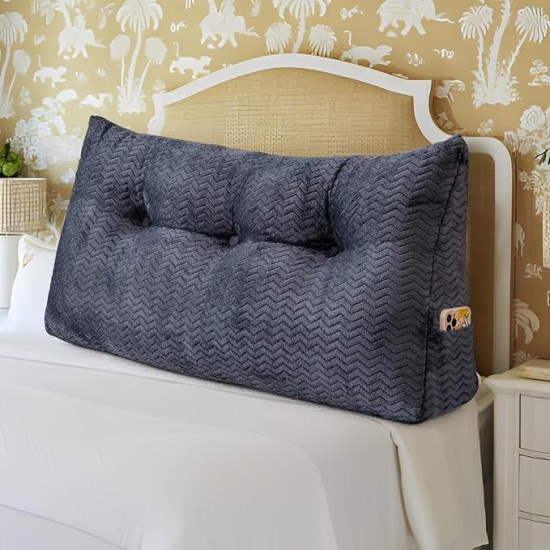 Headboard Wedge Pillow Large Headboard Pillow Wedge Pillow Headboard Soft and Supportive Bed Rest Reading Pillows for Sitting in Bed with Removable Cover