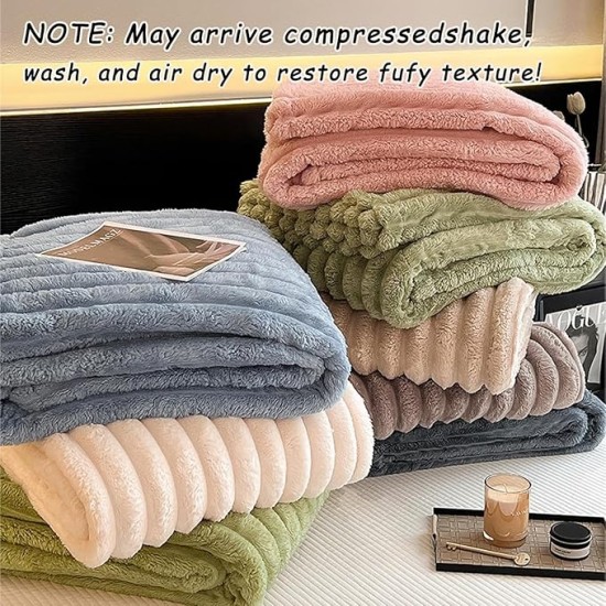 The Bunny Blanket, Soft Fluffy Fuzzy Warm Throw Blanket King Size, Cozy Faux Fur Thick Blanket for Chair Bed Sofa Living Room